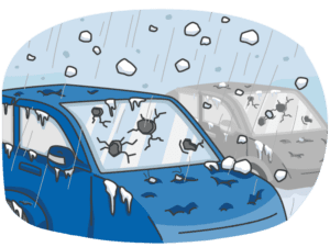 Insurance Hail Claims graphic.